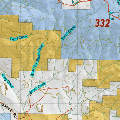 Montana HuntData LLC Montana Moose Hunting District 332 Land Ownerhip Map digital map
