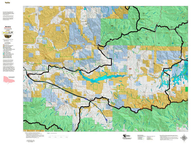 Montana HuntData LLC Montana Moose Hunting District 333 Land Ownerhip Map digital map