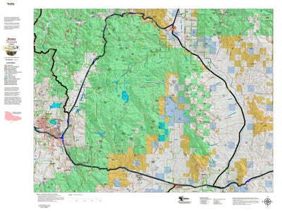 Montana HuntData LLC Montana Moose Hunting District 350 Land Ownerhip Map digital map