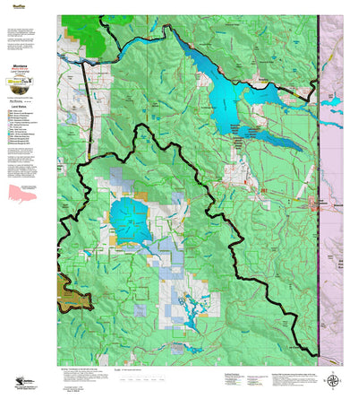 Montana HuntData LLC Montana Moose Hunting District 361 Land Ownerhip Map digital map