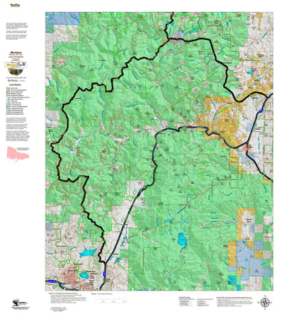 Montana HuntData LLC Montana Moose Hunting District 382 Land Ownerhip Map digital map
