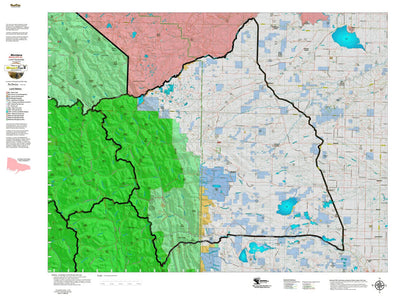 Montana HuntData LLC Montana Moose Hunting District 441 Land Ownerhip Map digital map