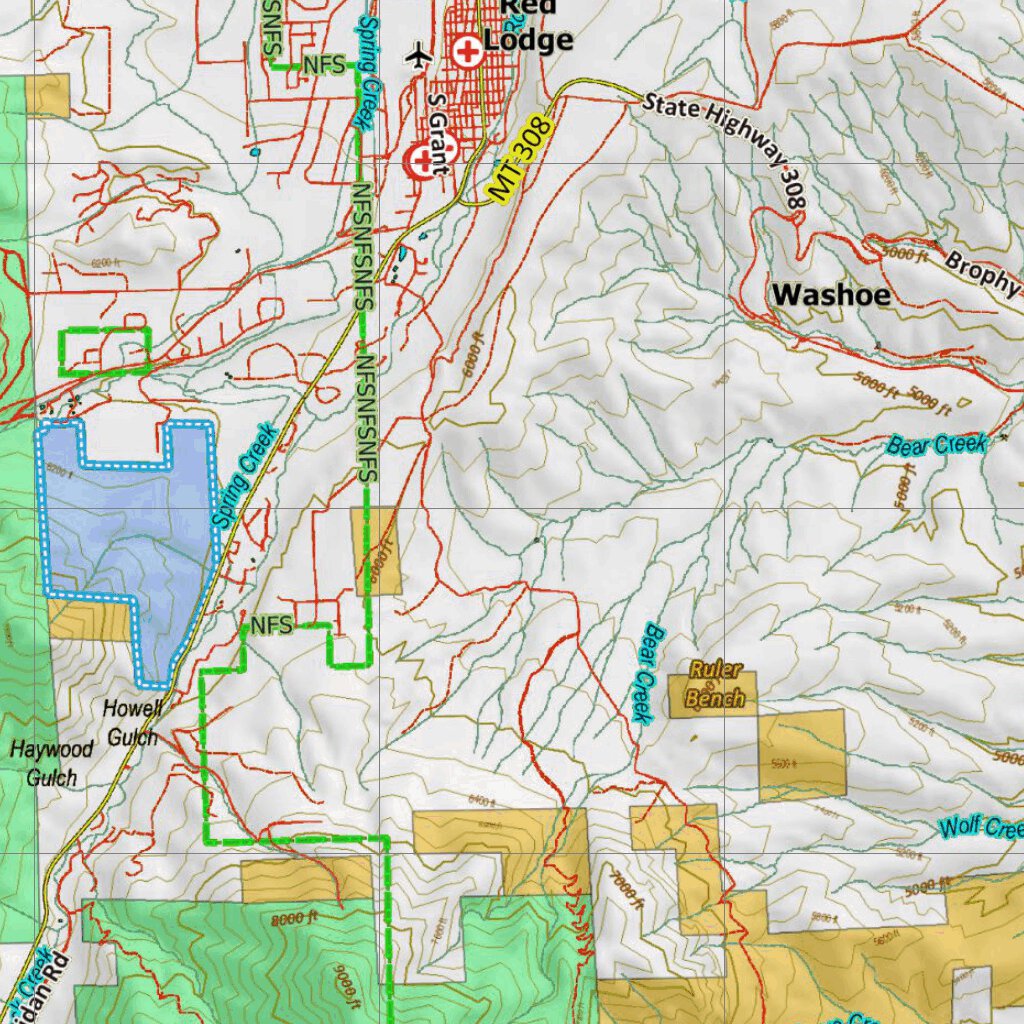 Montana Moose Hunting District 514 Land Ownerhip Map by Montana ...