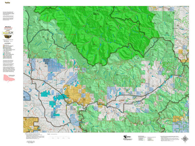 Montana HuntData LLC Montana Mule Deer Hunting District 281 Land Ownerhip Map digital map