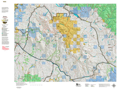 Montana HuntData LLC Montana Mule Deer Hunting District 291 Land Ownerhip Map digital map