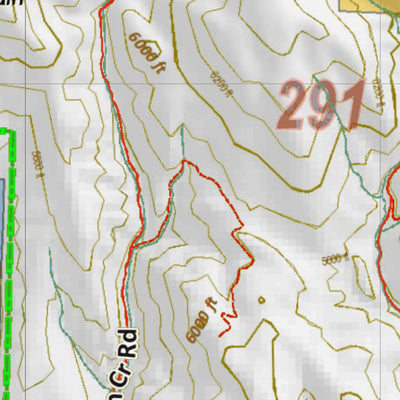 Montana HuntData LLC Montana Mule Deer Hunting District 291 Land Ownerhip Map digital map