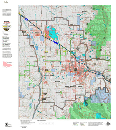 Montana HuntData LLC Montana Mule Deer Hunting District 309 Land Ownerhip Map digital map