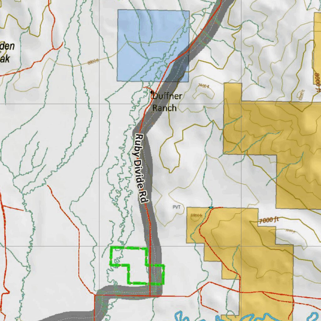 Montana Mule Deer Hunting District 327 Land Ownerhip Map by Montana ...