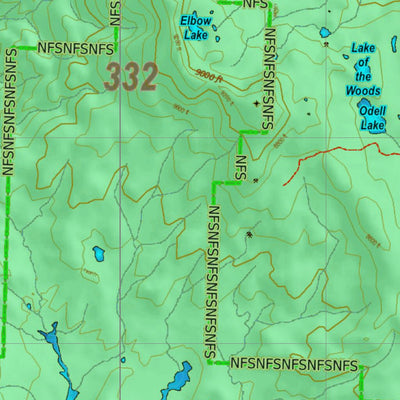 Montana HuntData LLC Montana Mule Deer Hunting District 332 Land Ownerhip Map digital map