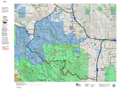 Montana HuntData LLC Montana Mule Deer Hunting District 341 Land Ownerhip Map digital map