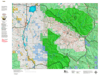 Montana HuntData LLC Montana Mule Deer Hunting District 360 Land Ownerhip Map digital map