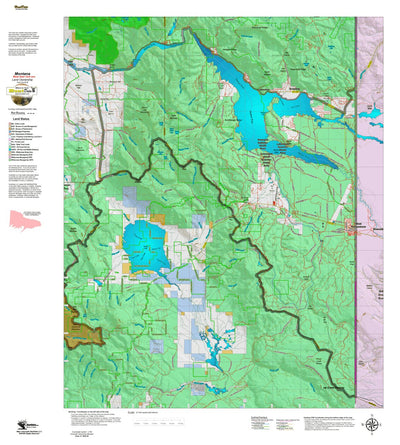 Montana HuntData LLC Montana Mule Deer Hunting District 361 Land Ownerhip Map digital map