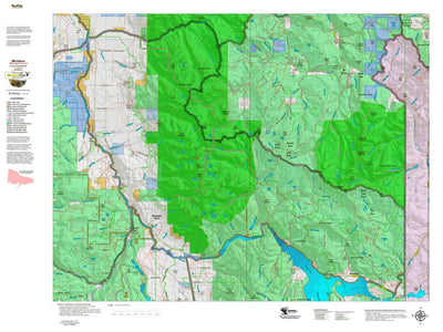 Montana HuntData LLC Montana Mule Deer Hunting District 362 Land Ownerhip Map digital map