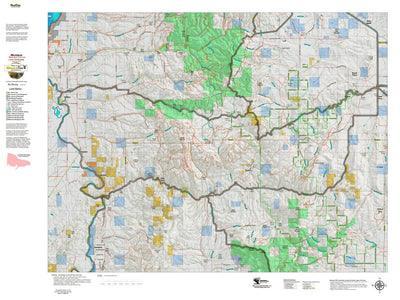 Montana HuntData LLC Montana Mule Deer Hunting District 390 Land Ownerhip Map digital map