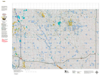 Montana HuntData LLC Montana Mule Deer Hunting District 401 Land Ownerhip Map digital map