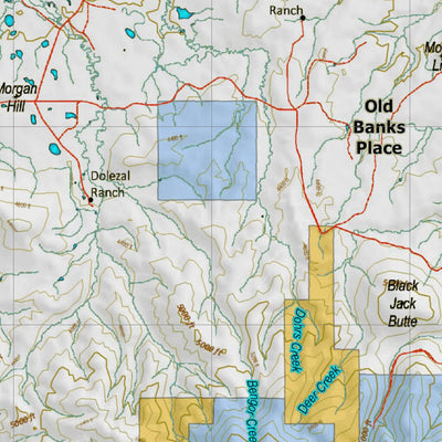 Montana HuntData LLC Montana Mule Deer Hunting District 401 Land Ownerhip Map digital map