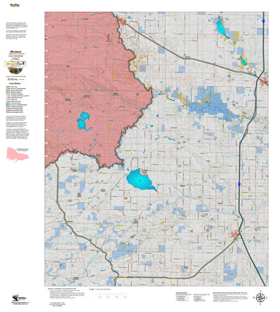 Montana HuntData LLC Montana Mule Deer Hunting District 406 Land Ownerhip Map digital map