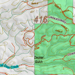 Montana HuntData LLC Montana Mule Deer Hunting District 416 Land Ownerhip Map digital map