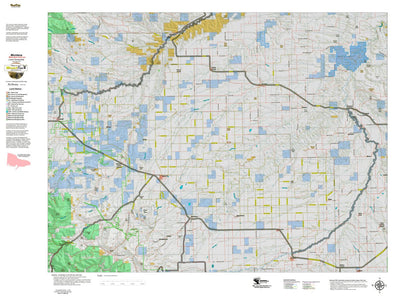 Montana HuntData LLC Montana Mule Deer Hunting District 419 Land Ownerhip Map digital map