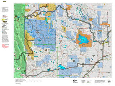 Montana HuntData LLC Montana Mule Deer Hunting District 425 Land Ownerhip Map digital map