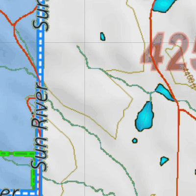Montana HuntData LLC Montana Mule Deer Hunting District 425 Land Ownerhip Map digital map