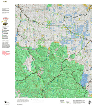 Montana HuntData LLC Montana Mule Deer Hunting District 432 Land Ownerhip Map digital map