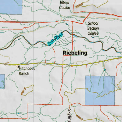 Montana HuntData LLC Montana Mule Deer Hunting District 444 Land Ownerhip Map digital map