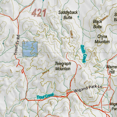 Montana HuntData LLC Montana Mule Deer Hunting District 444 Land Ownerhip Map digital map