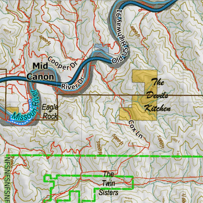 Montana HuntData LLC Montana Mule Deer Hunting District 445 Land Ownerhip Map digital map