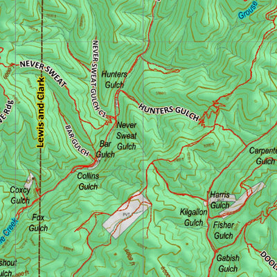 Montana HuntData LLC Montana Mule Deer Hunting District 446 Land Ownerhip Map digital map