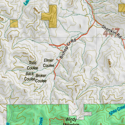 Montana HuntData LLC Montana Mule Deer Hunting District 447 Land Ownerhip Map digital map