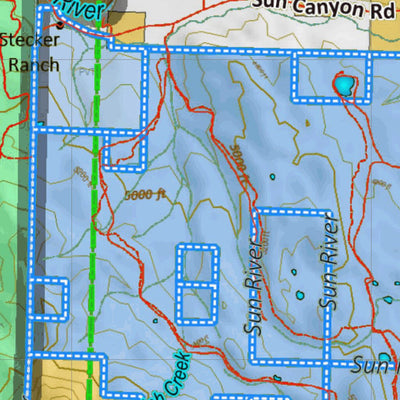 Montana HuntData LLC Montana Mule Deer Hunting District 450 Land Ownerhip Map digital map
