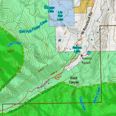 Montana HuntData LLC Montana Mule Deer Hunting District 520 Land Ownerhip Map digital map