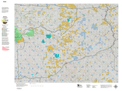 Montana HuntData LLC Montana Mule Deer Hunting District 530 Land Ownerhip Map digital map
