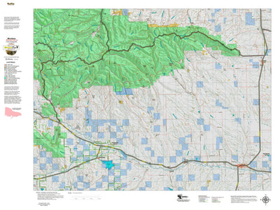 Montana HuntData LLC Montana Mule Deer Hunting District 540 Land Ownerhip Map digital map