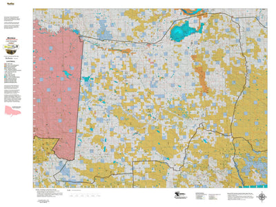 Montana HuntData LLC Montana Mule Deer Hunting District 620 Land Ownerhip Map digital map