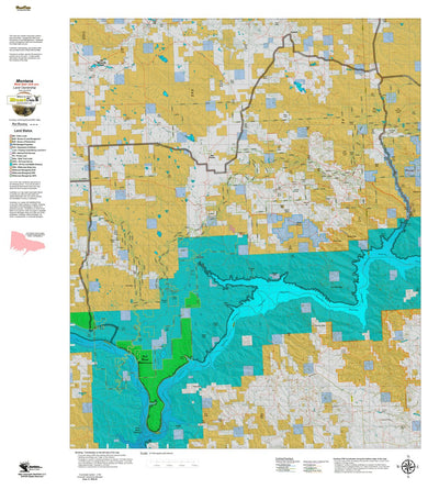 Montana HuntData LLC Montana Mule Deer Hunting District 622 Land Ownerhip Map digital map