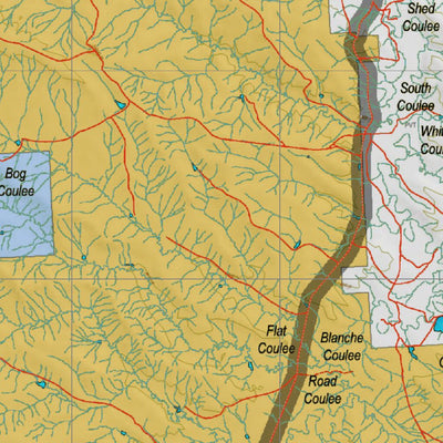 Montana HuntData LLC Montana Mule Deer Hunting District 630 Land Ownerhip Map digital map