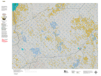 Montana HuntData LLC Montana Mule Deer Hunting District 701 Land Ownerhip Map digital map