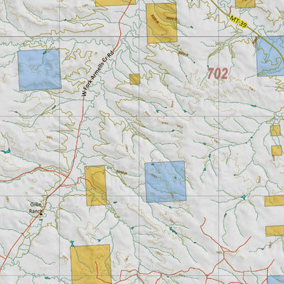Montana HuntData LLC Montana Mule Deer Hunting District 702 Land Ownerhip Map digital map