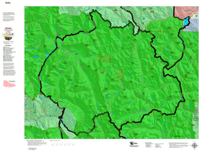 Montana HuntData LLC Mountain Goat Hunting District 142 Land Ownership Map digital map