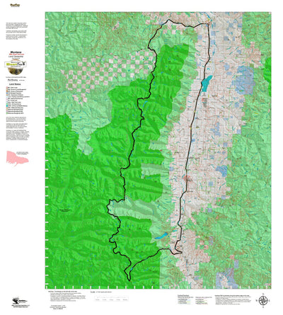 Montana HuntData LLC Mountain Goat Hunting District 240 Land Ownership Map digital map