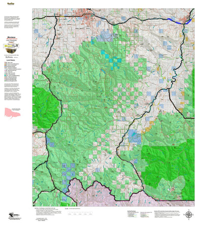 Montana HuntData LLC Mountain Goat Hunting District 314 Land Ownership Map digital map