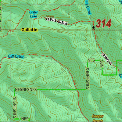 Montana HuntData LLC Mountain Goat Hunting District 314 Land Ownership Map digital map