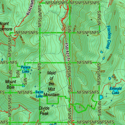 Montana HuntData LLC Mountain Goat Hunting District 314 Land Ownership Map digital map