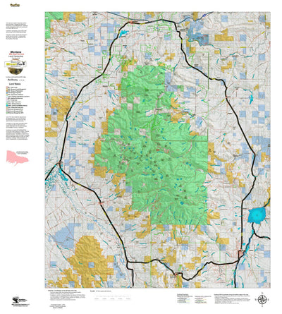 Montana HuntData LLC Mountain Goat Hunting District 320 Land Ownership Map digital map