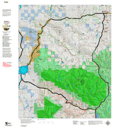 Montana HuntData LLC Mountain Goat Hunting District 324 Land Ownership Map digital map