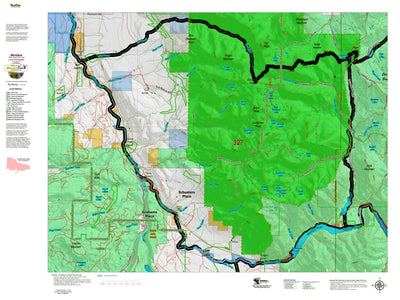 Montana HuntData LLC Mountain Goat Hunting District 327 Land Ownership Map digital map