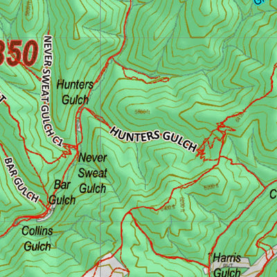 Montana HuntData LLC Mountain Goat Hunting District 350 Land Ownership Map digital map