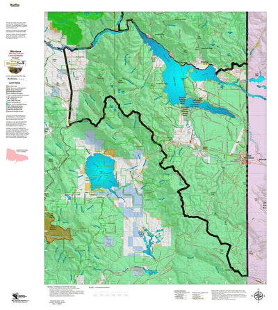 Montana HuntData LLC Mountain Goat Hunting District 361 Land Ownership Map digital map